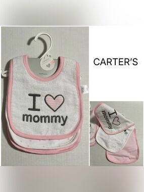 CARTER’S - NWT - 3PK - INFANT GIRLS BIBS